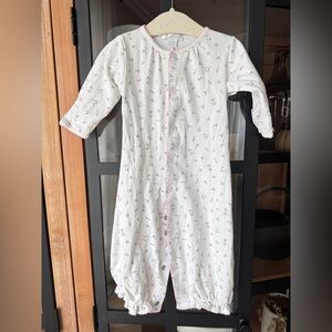 Kissy Kissy roses converter gown pima garden ruffles embroidered baby girl